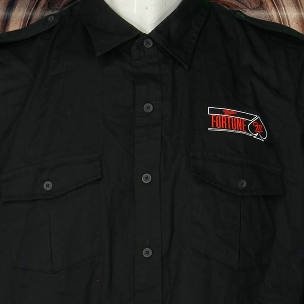 Miller Beer Spade Fortune Embroidered Work Shirt